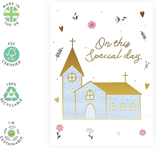 Miniatura 2 de CENTRAL 23 Tarjetas de Pascua con sobres - Tarjetas de confirmación para niños - Tarjetas de bautismo para niñas - "En este día especial" - Regalos