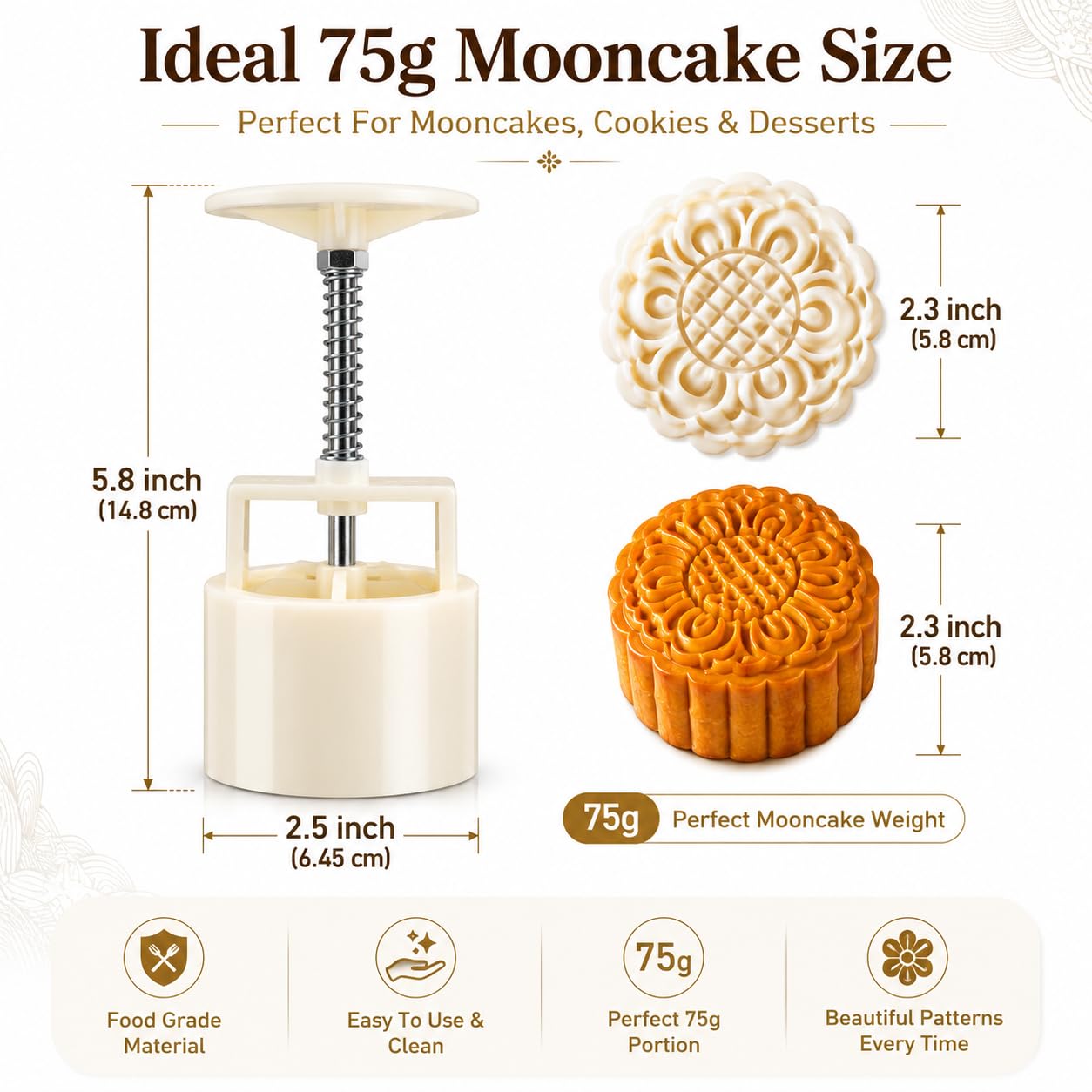 Cookie Press Mold - 6 Designs for Cookies & Biscuits -3