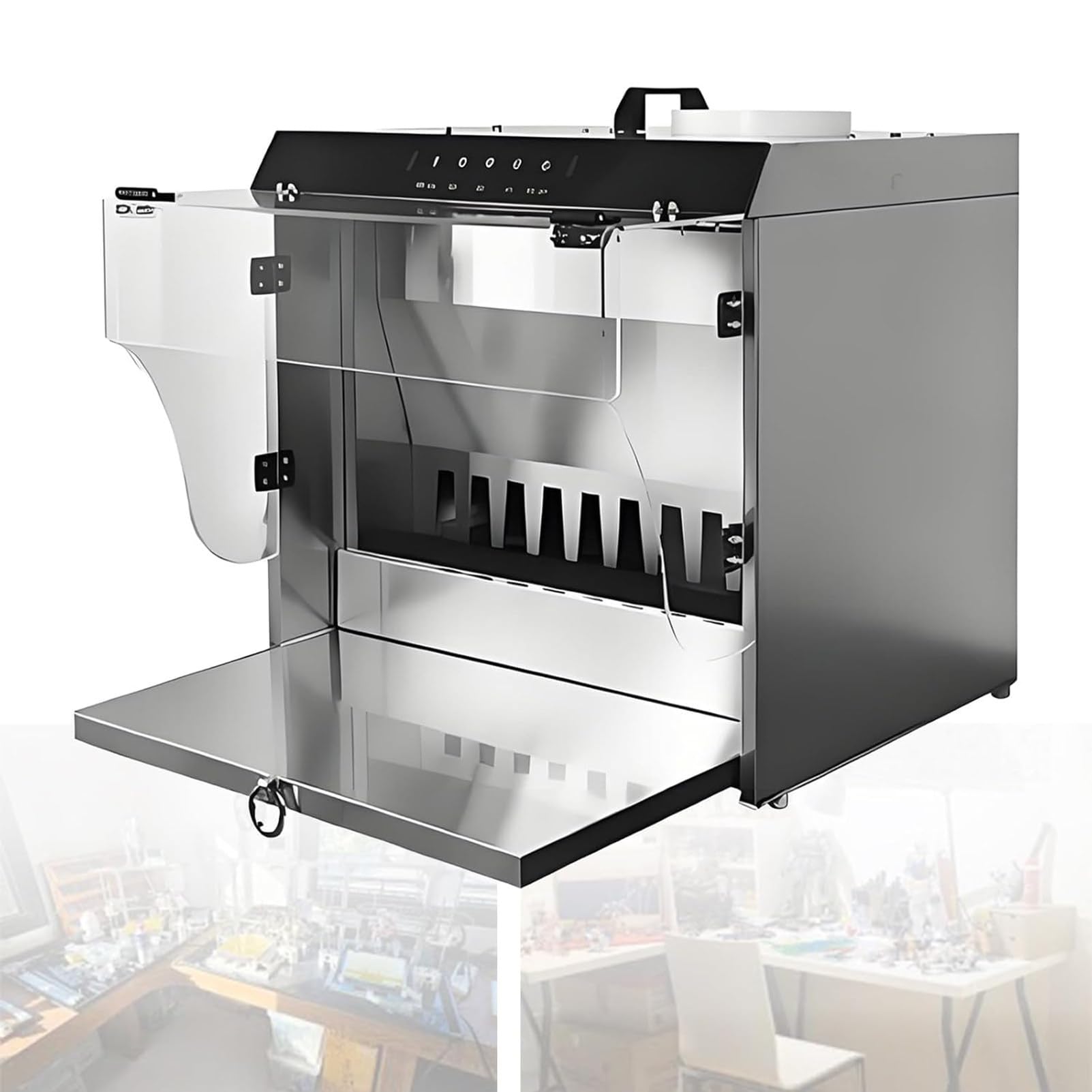PweKzxt 180W Waterfall Spray Booth,Craft Table Airbrush Booth,Intelligent Water Curtain Paint Spray Booth,Dust Baffle,Automatic Lifting Water Pump, Dual Filtration, Paint Spray Booth Kit