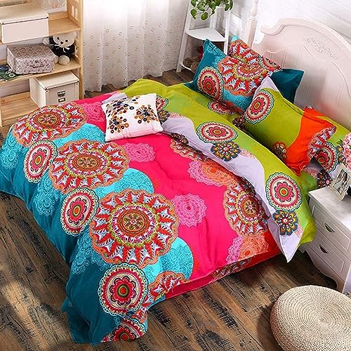 Freyamy Bettwäsche 155x220 Türkis Indischen Mandala Boho Bettwäsche Set – Ansicht 2