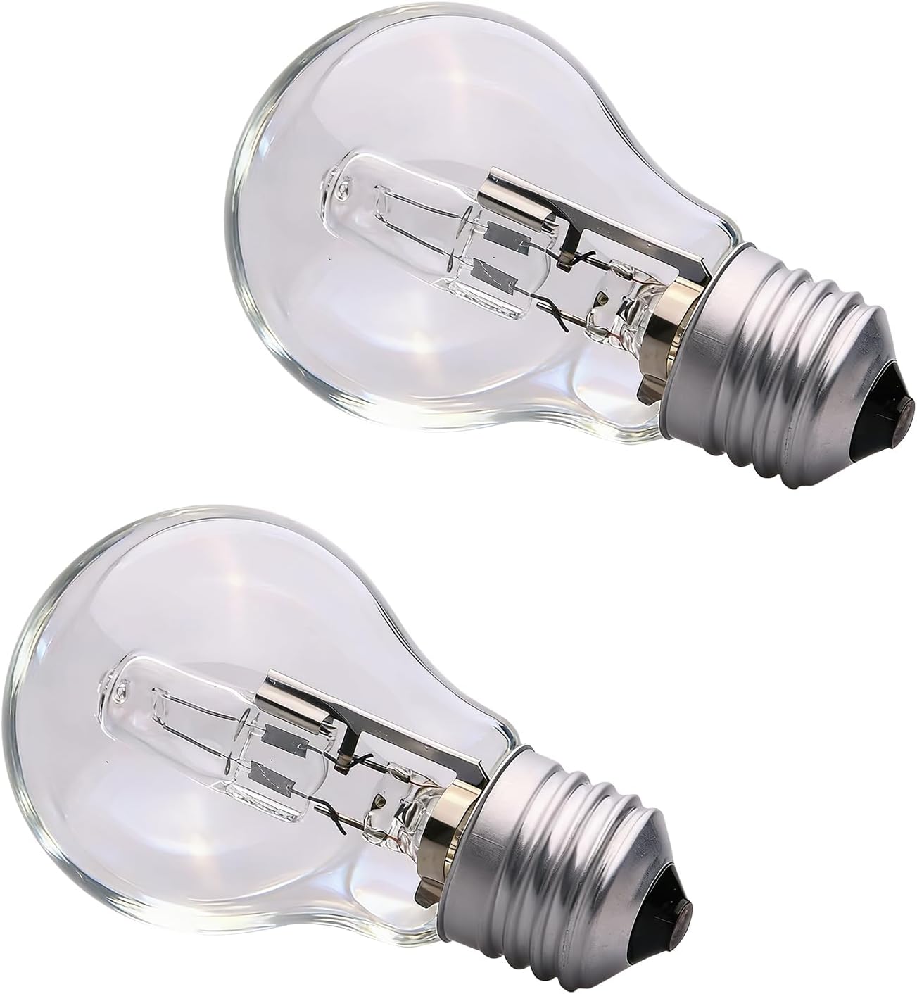 043168787963 78796 Halogen Light Bulb Replacement, A19 43W 120V Clear Halogen Bulbs, 60 Watt Equivalent, E26 Thread for Table Lamps & Home Use,2 PCS