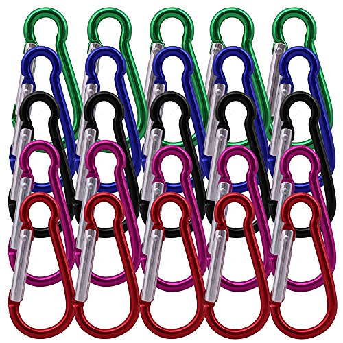 30 pcs de calebasse Forme Aluminium Mousqueton Mousqueton pour jouets papeterie Sacs à main Bijoux Crafts Electronic Vêtements