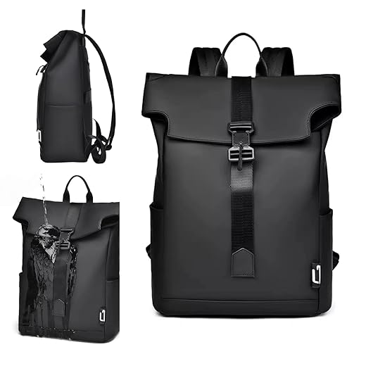 Water Resistant Backpack for Men Women Laptop Bag、college university Backpacks，Fits 15.6 Inch Notebook (BLACK)