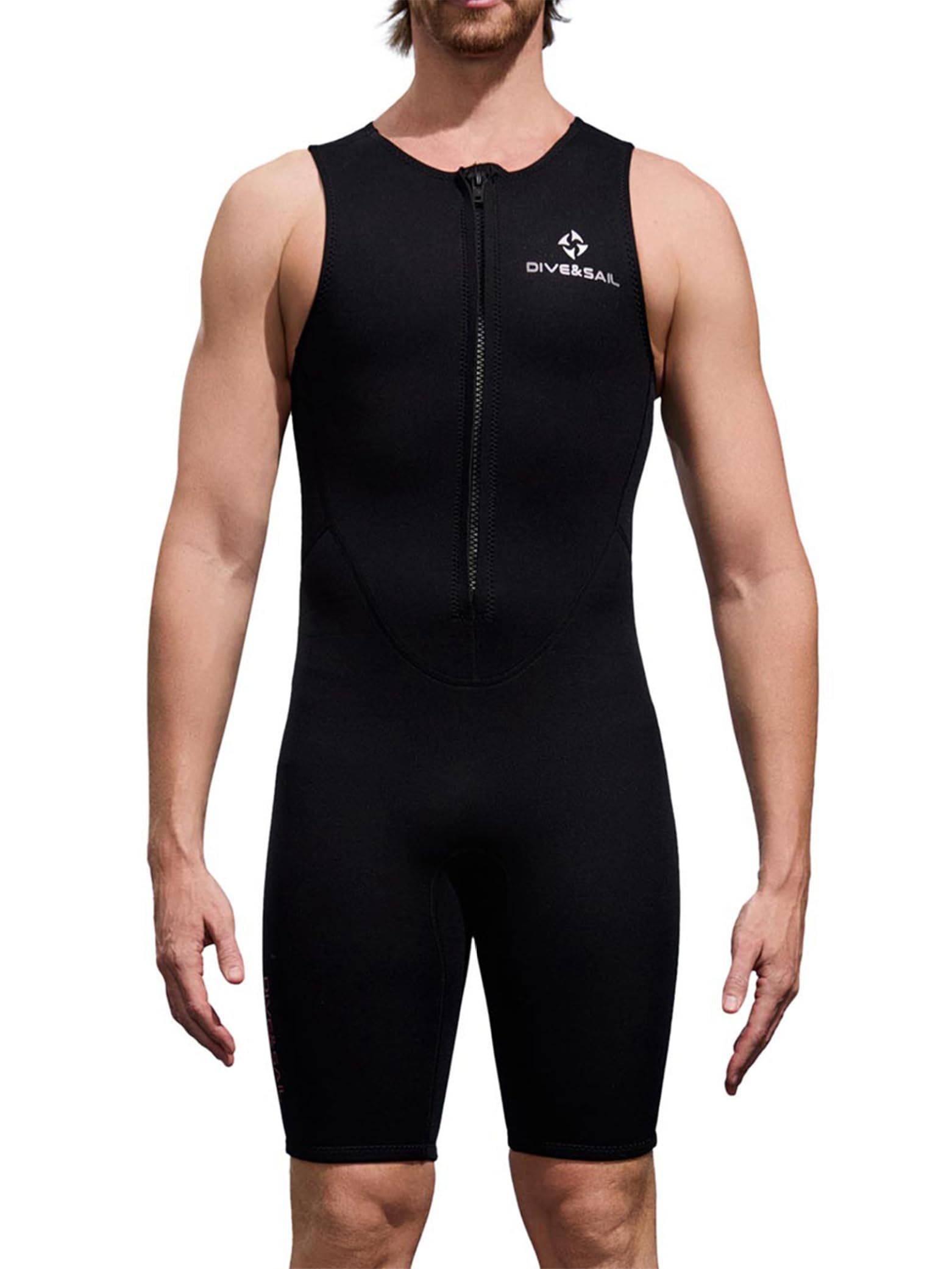 Jugaoge Combinaison Shorty en Néoprène 2 Mm Homme Combinaison de Plongée sans Manches Combishort Surf Snorkeling Plage Protection pour Plage #S-3XL