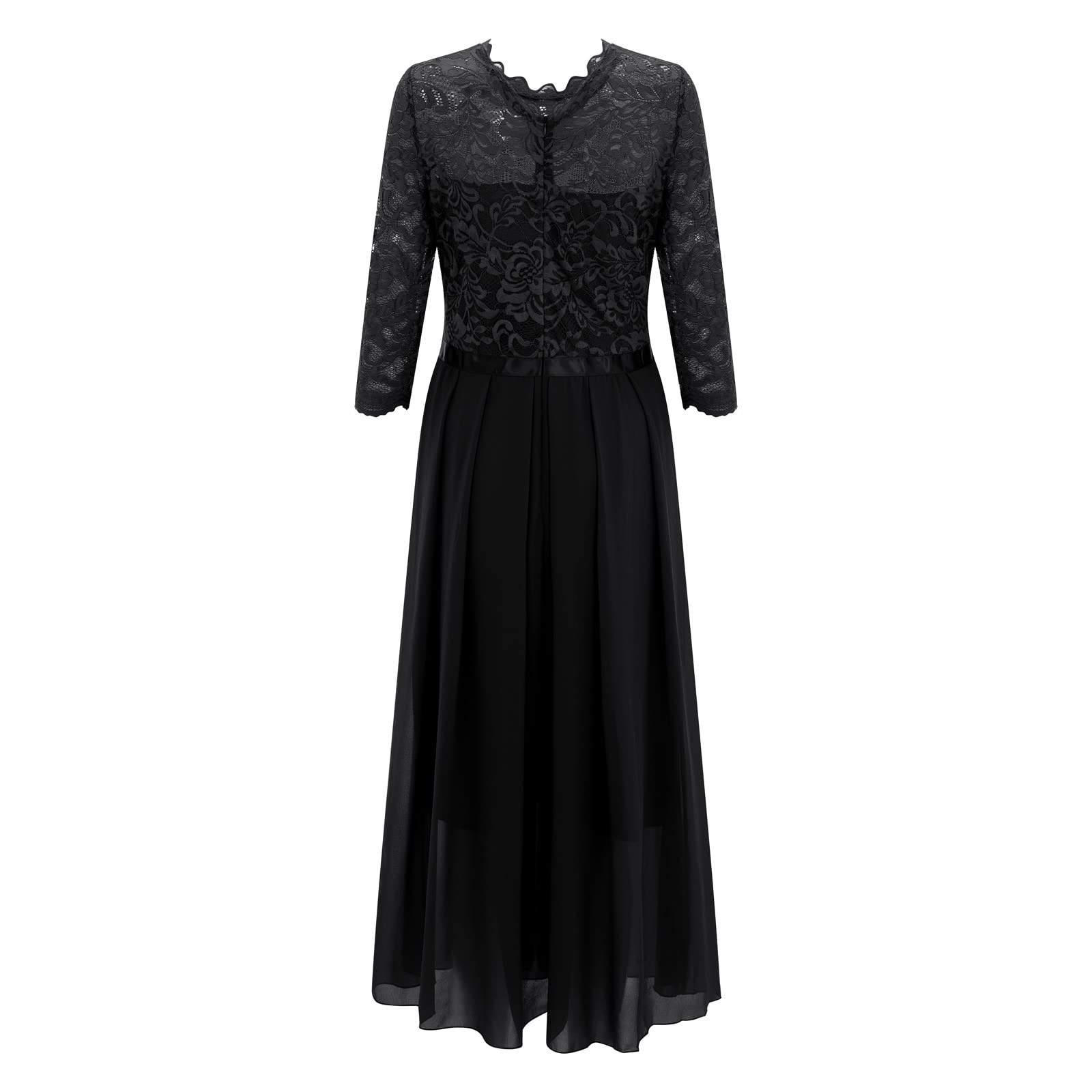 Vestido de noche largo elegante para boda, vestido de noche, vestido de fiesta, gasa, cuello en V, línea A, vestido de fiesta, elegante, A23