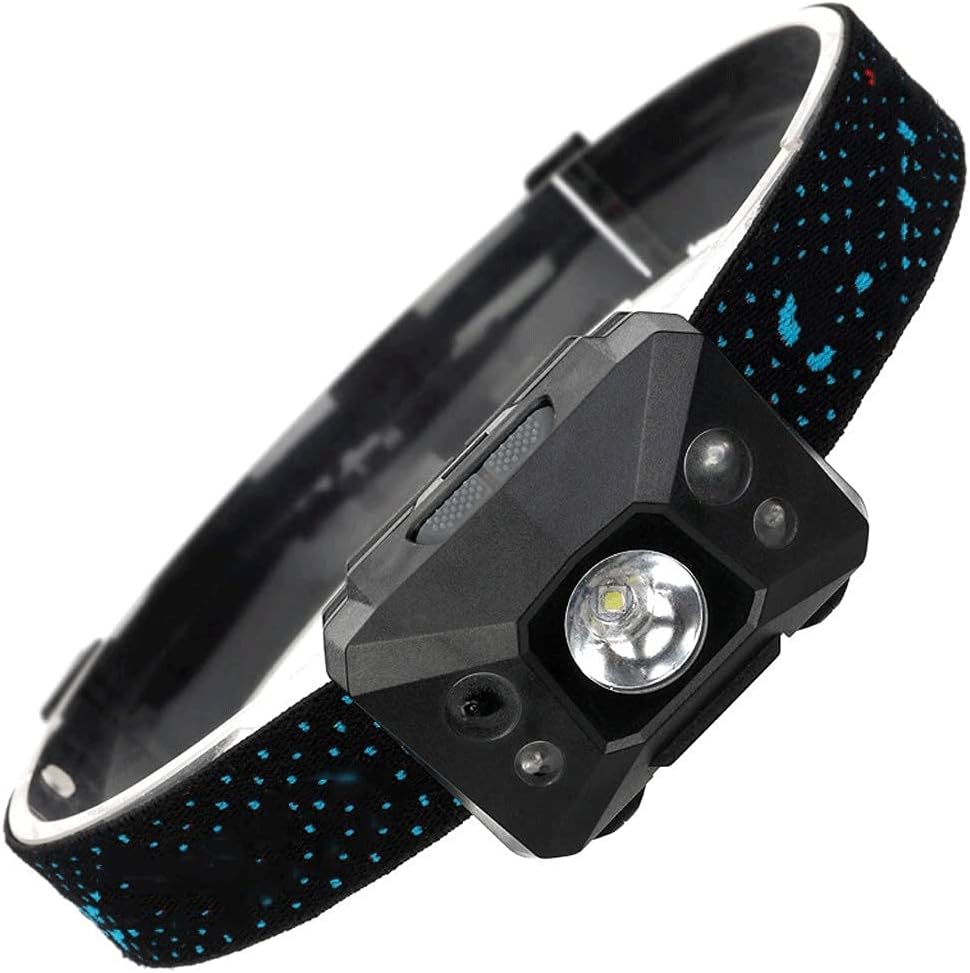 Headlight Helmet Light Camping Running Batteries Powered Water&Shock Resistant Fixation on System