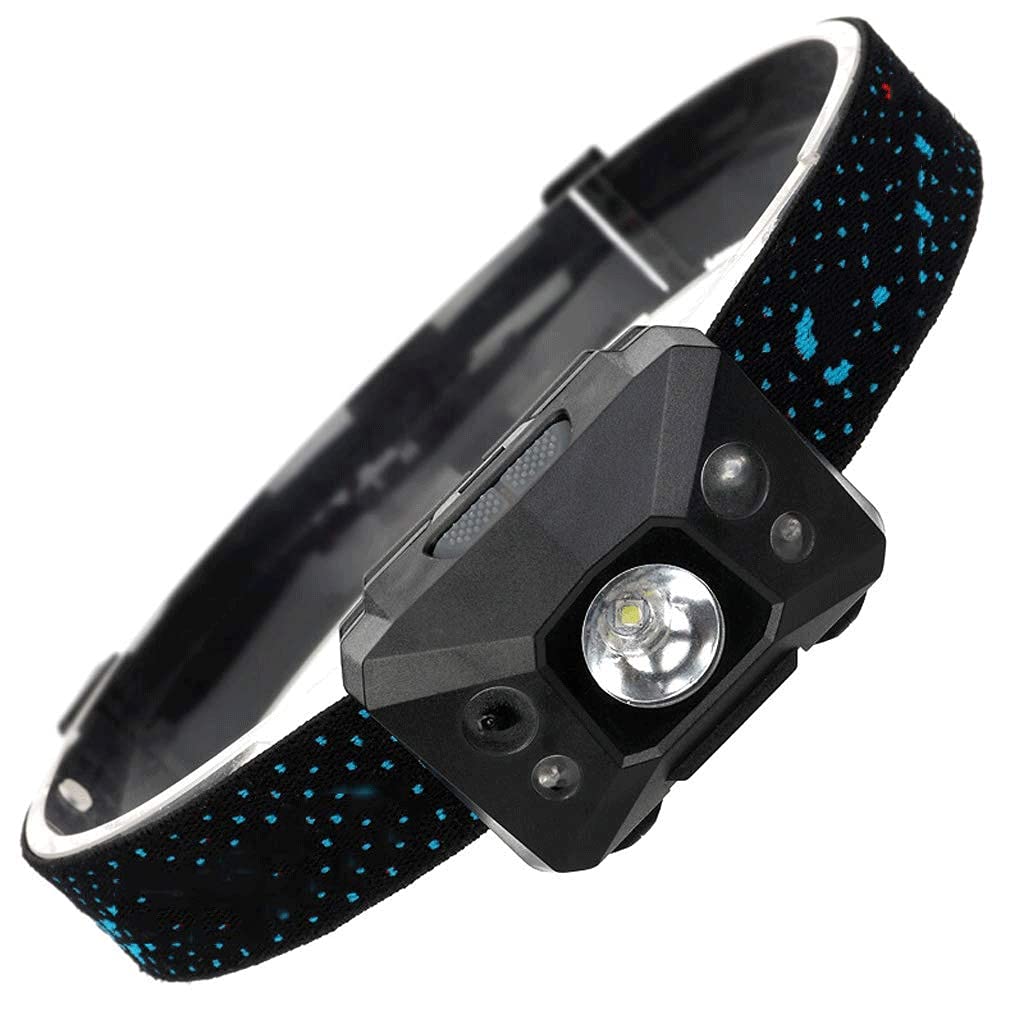 Lumière camping antichoc et phare casque à piles pour marcher en sécurité