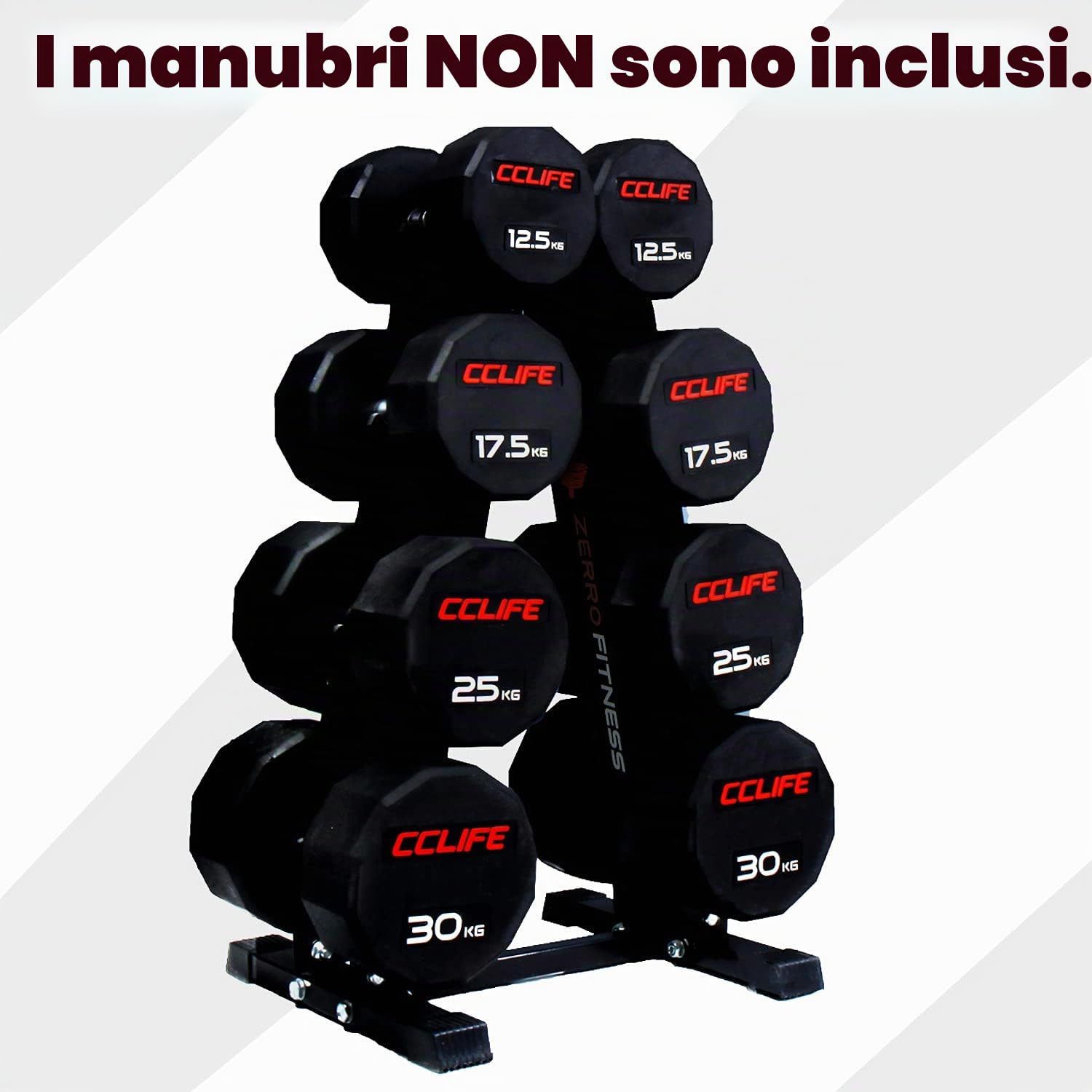 CCLIFE ZERRO Rastrelliera Manubri Porta pesi manubri Supporto per manubri per Palestra Casa(capacità di Peso 300 kg,No Manubri)