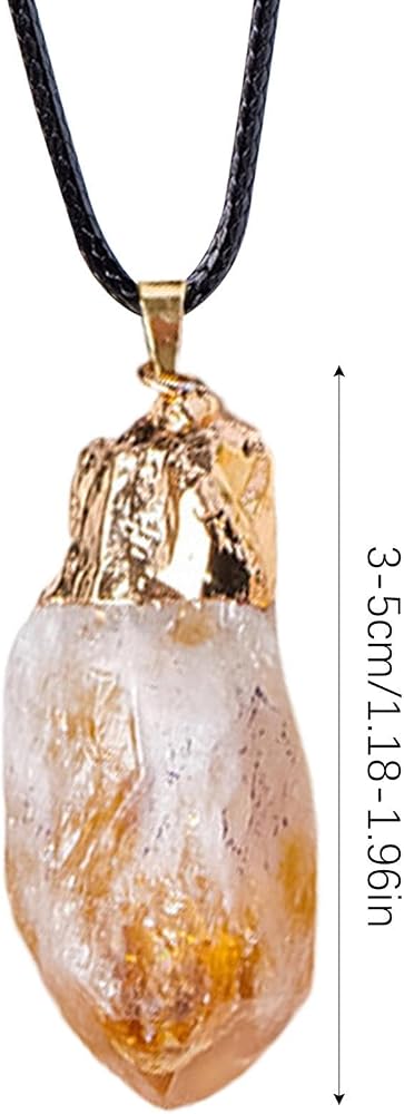VENDITA collana citrino grezzo, collana dichiarazione d'oro, collana di pietra gialla, novembre