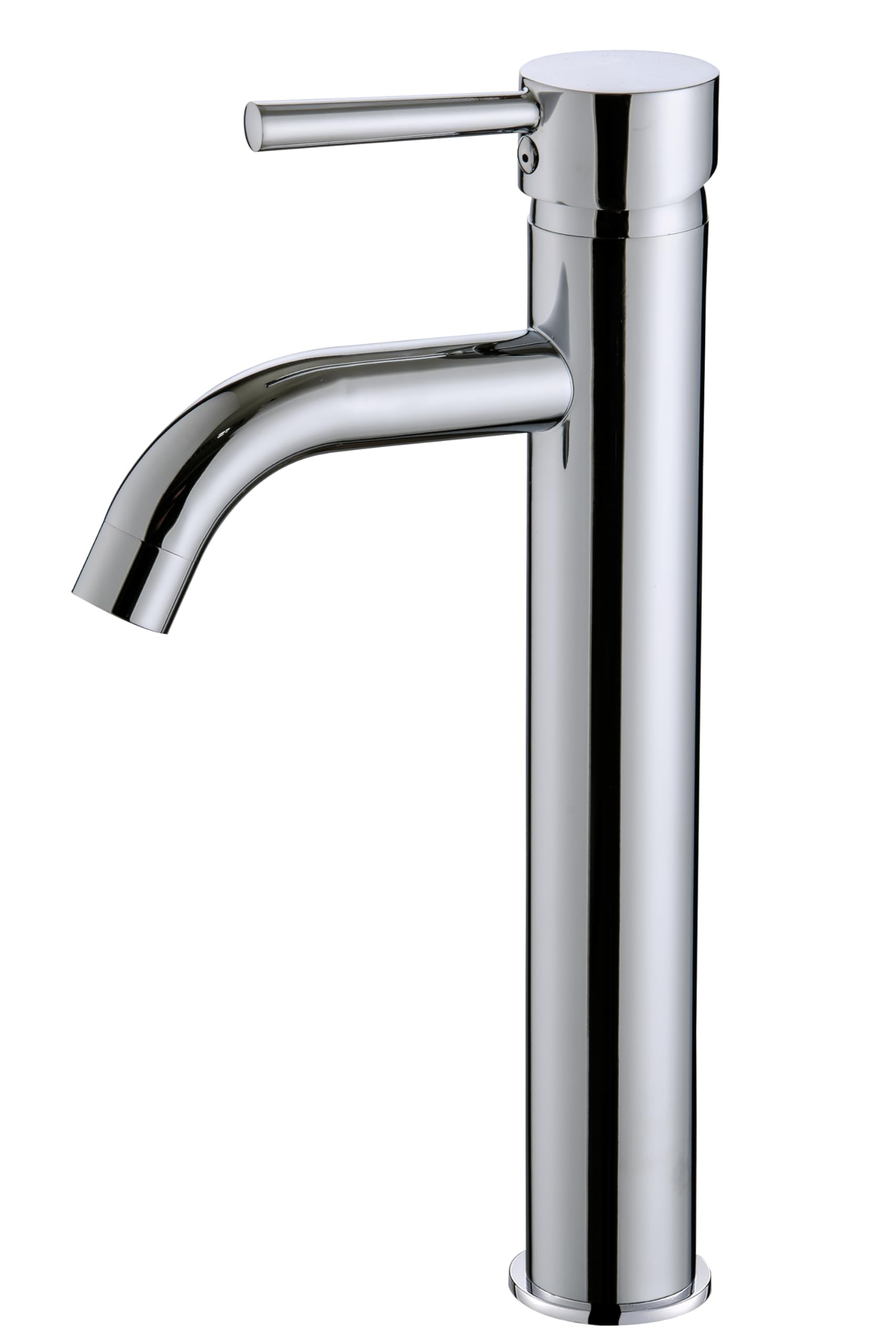 Marco Mammoliti | Miscelatore Lavabo Bagno Monocomando Luvola 35 Cromo in Ottone con Piletta Click Clack, Altezza Bocca 170mm, 31x17x5cm