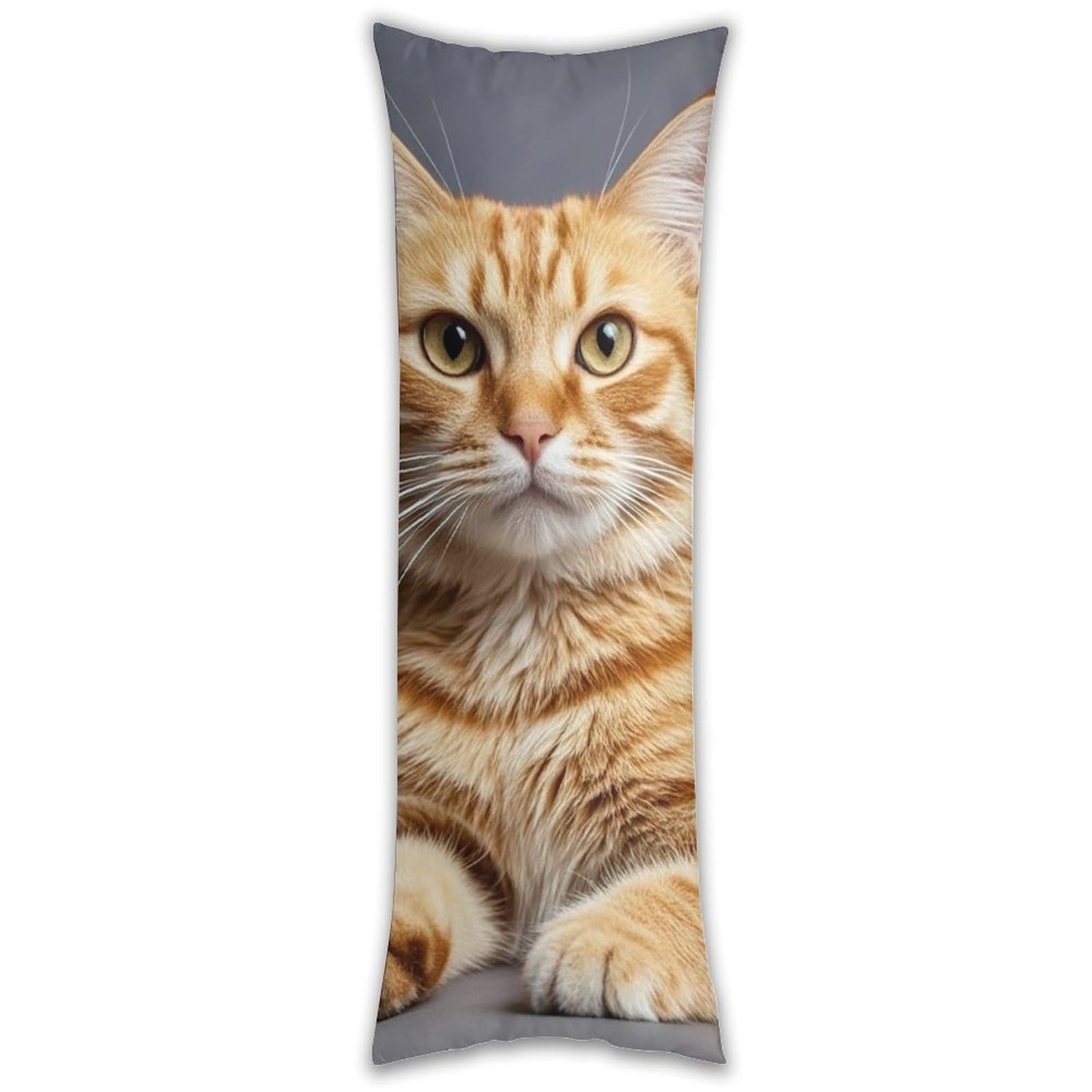 Cat Pillowcase Long Pillow Case Cozy Pillow Cover Pillow Protector Soft Long Cushion Case Long Body Lumbar Decorative Throw Pillow Cover for Bed Sofa Couch 18.9 X 53 Inches