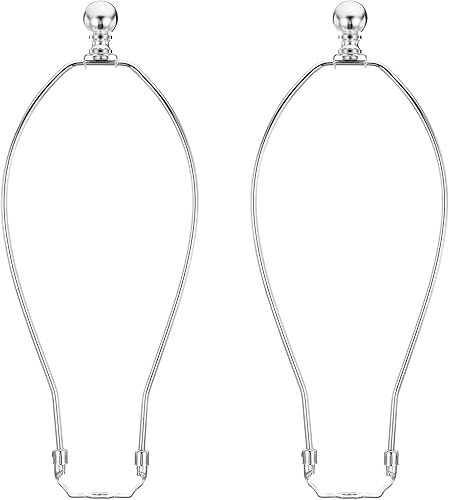 PATIKIL Kit de arpa de lámpara de 12 pulgadas con remate, 2 juegos de soporte de pantalla desmontable, accesorios de iluminación para lámparas de