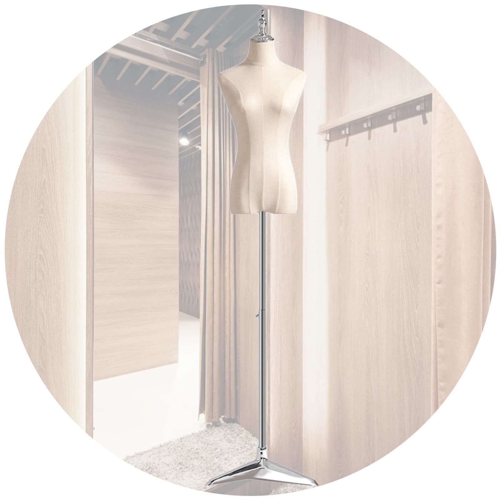 Cuerpo De Torso De Maniquí Femenino, Accesorios De Modelo Maniquí De Medio Cuerpo De Altura Ajustable De 140-190 Cm, Maniquí De Diseño De Costura para Confección Ropa De Sastres