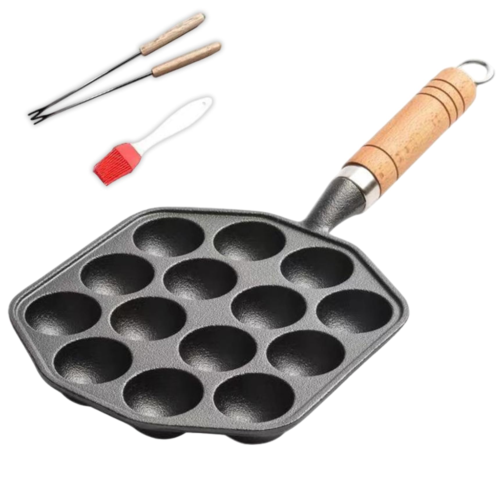 Plaque antiadhésive pour Takoyaki : fini la pâte qui colle aux trous