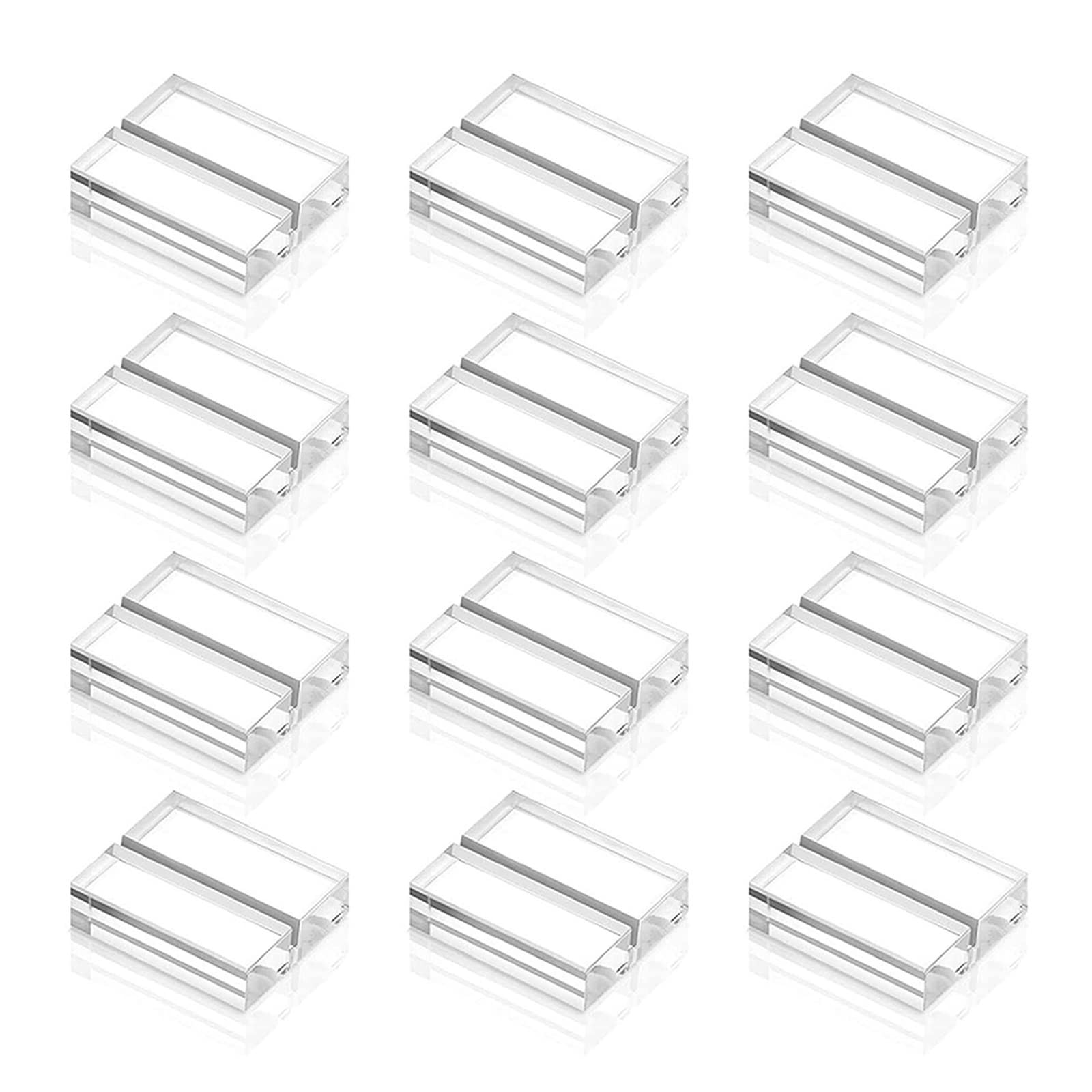 YROHGKPN 12pcs Acrylic Stands Place Card Holders Table Number Stands Clear Display Stand for Table Wedding Photos Party Home Acrylic Place Holder