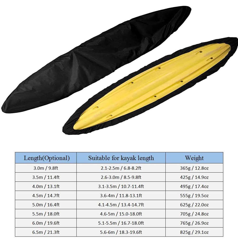 Telo Copri Barca, Tenda da Esterno, Copertura per Kayak e Canoa, Anti-Sole, Professionale, per Barca da Pesca, Kayak e Canoa da 8 posti (Nero 13,4 to 1