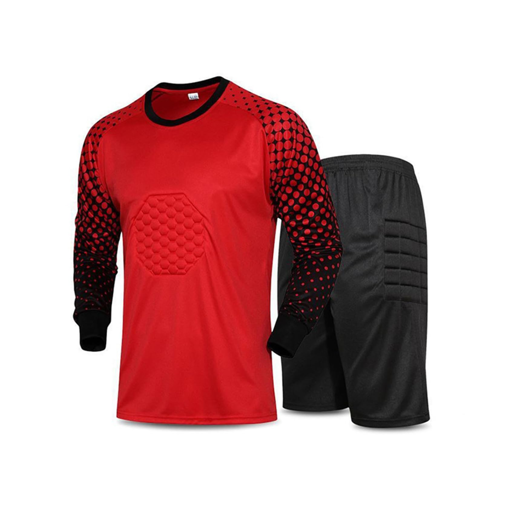 Camiseta de portero para niño con pantalón corto de fútbol deportivo conjunto equipo de portero acolchado años