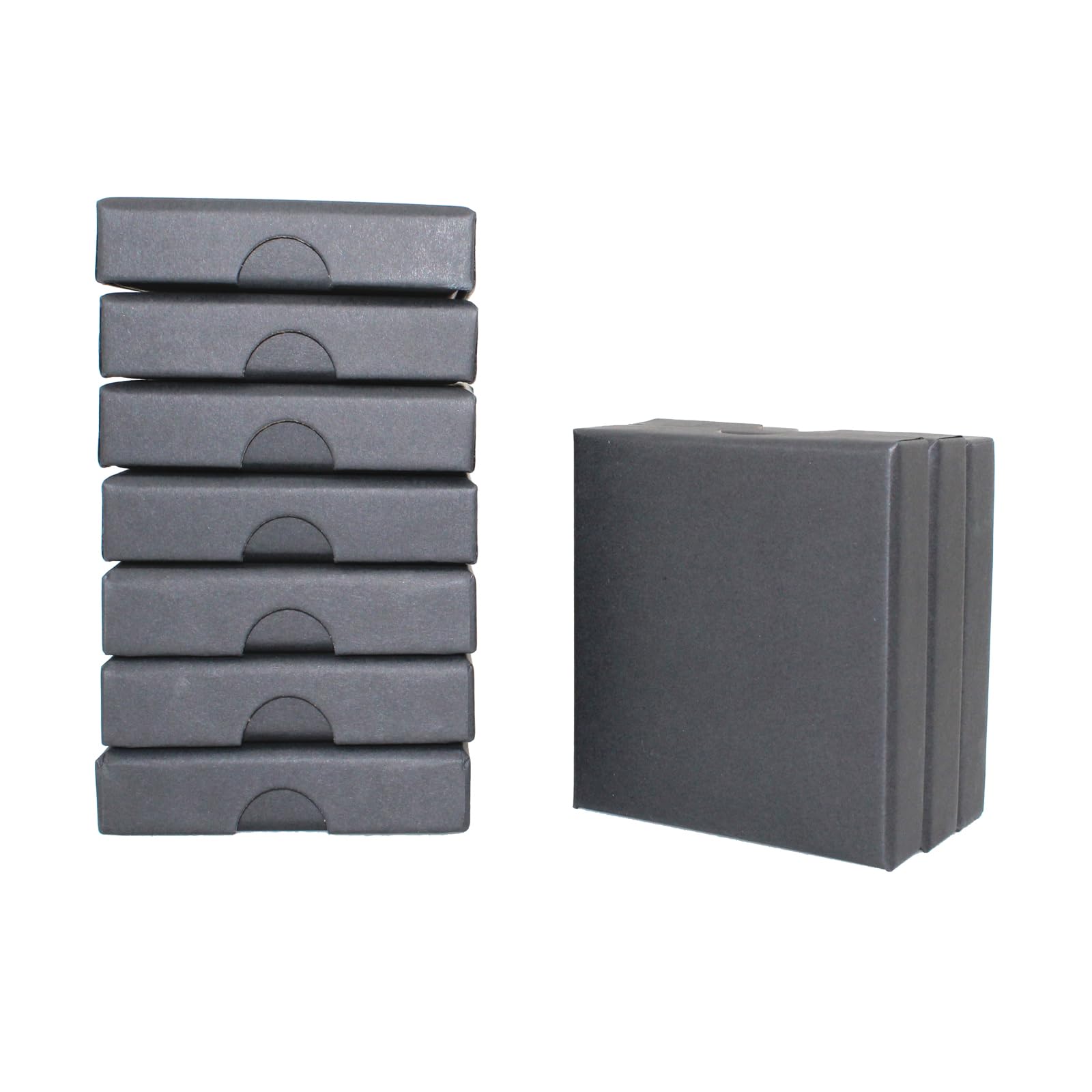 Gad2go 10 Pieces Jewellery Gift Box Earring and Bracelet Gift Box 8x8x1.6 cm Small Jewellery Box for Necklace Bracelet Earring Ring,Black