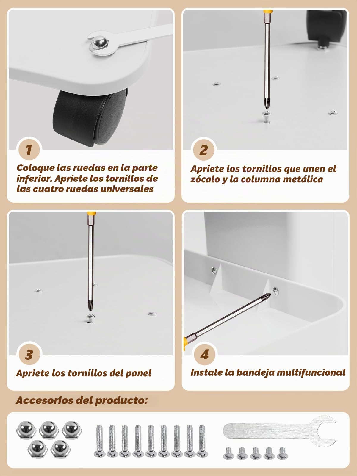 Kalolary Carro de la Carretilla del salón de Belleza, Carro móvil del Soporte de la Carretilla del balanceo del Balneario de la aleación de Aluminio con la Bandeja del Almacenamiento del Instrumento