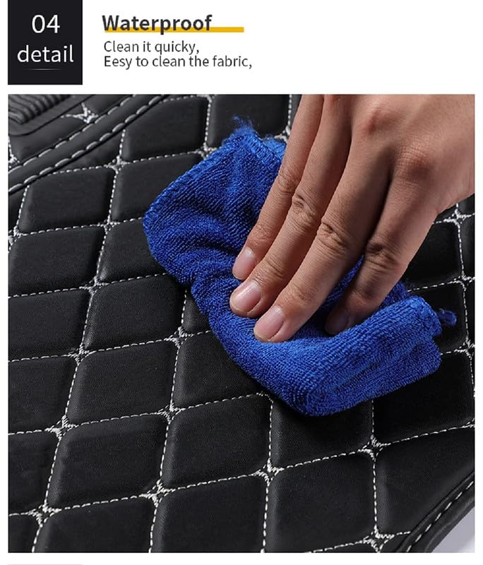 Image of PROTEGO 7D 7-Layer Car Mats Full Set Custom Fit for Toyota Urban Cruiser /Maruti Brezza | Double-Stitched PU Leather + Velcro Bottom | Mono Grass, Heavy Duty Vinyl, Non Woven Fabric,SoftFoam,XPE