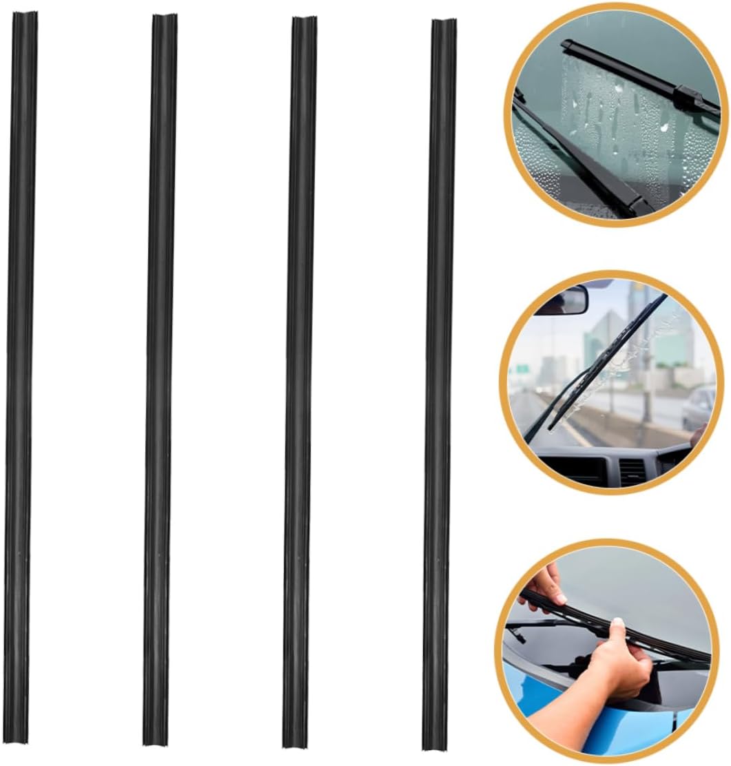 10pcs Windshield Wiper Rubber Inserts Frameless Refill Strips for Cars and Trucks Weather-resistant Replacement Blades for Optimal Visibility