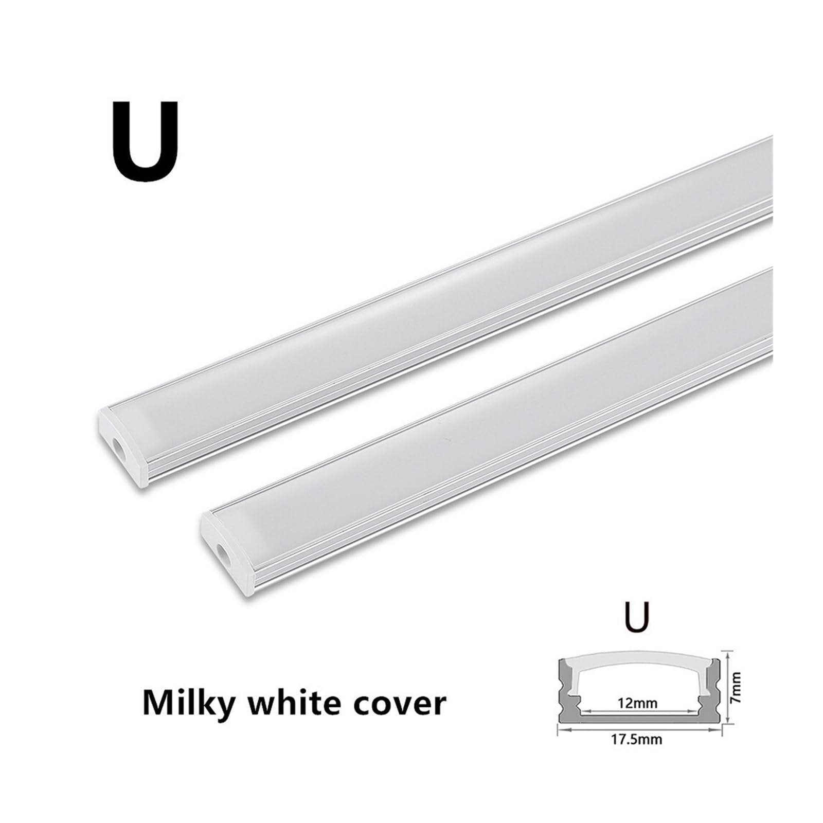Profil aluminiowy LED 0,5 m, 2-35 sztuk, kształt do taśm LED 5050 2835