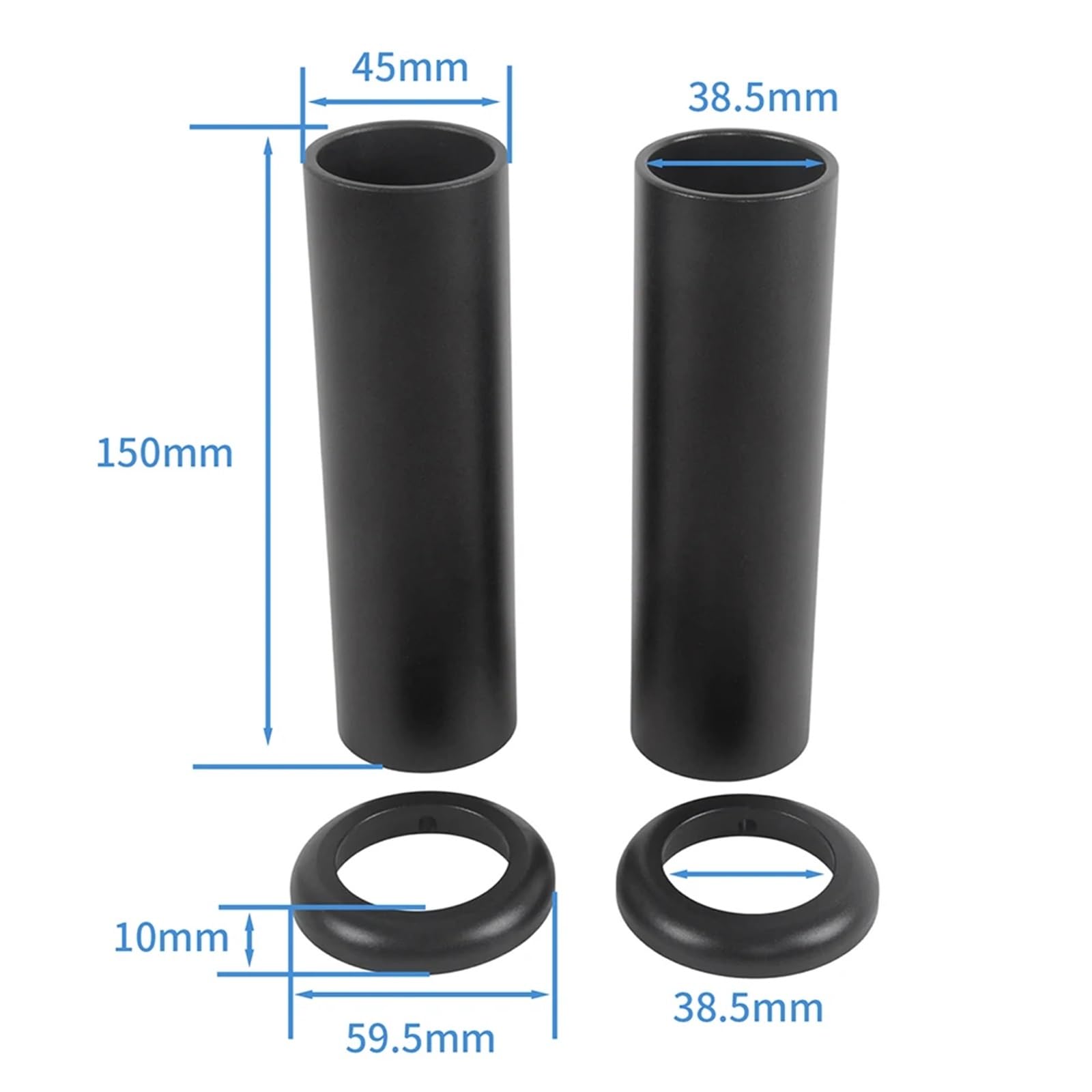 Forcelle per moto Adatto per BMW R65 R80 R100 Copri forcella 38,5 mm Manicotti scorrevoli in alluminio moto