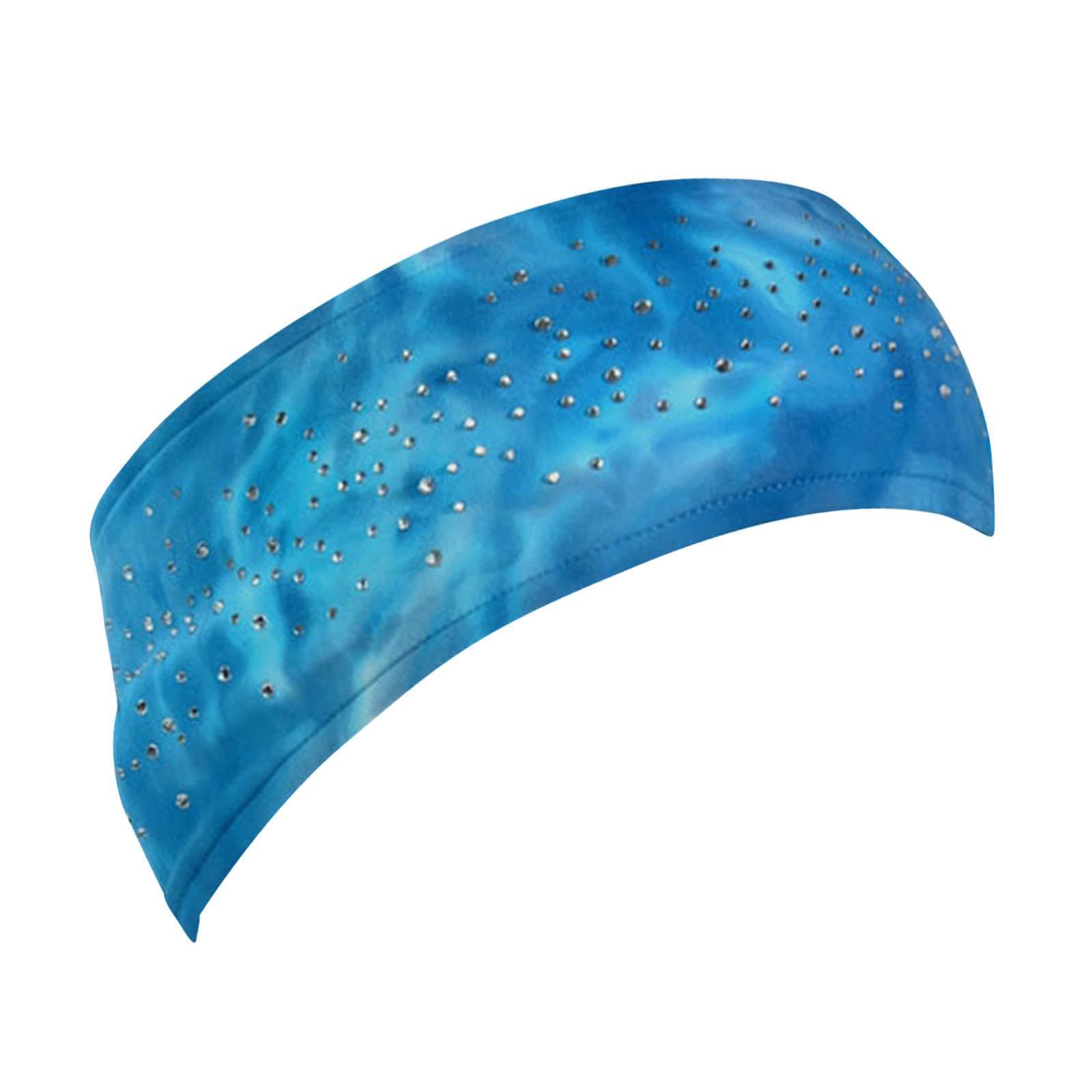 Figure Skating Headband Warm Portable Hair Band for Women Men Workout Sports Ocean Blue|Sporting Goods|Fitness, Running & Yoga|Clothing & Accessories|Sweatbands-image-7