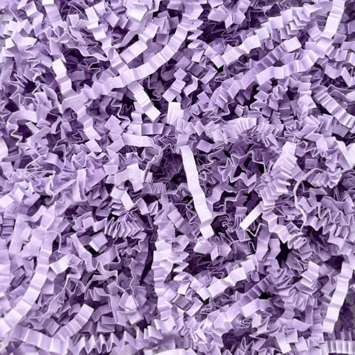 Image of Zankubom 10 LB Light Purple Crinkle Cut Paper Shred Filler Great for Gift Wrapping, Basket Fillers, Birthday, Gift Wrapping, Anniversary, Halloween-8