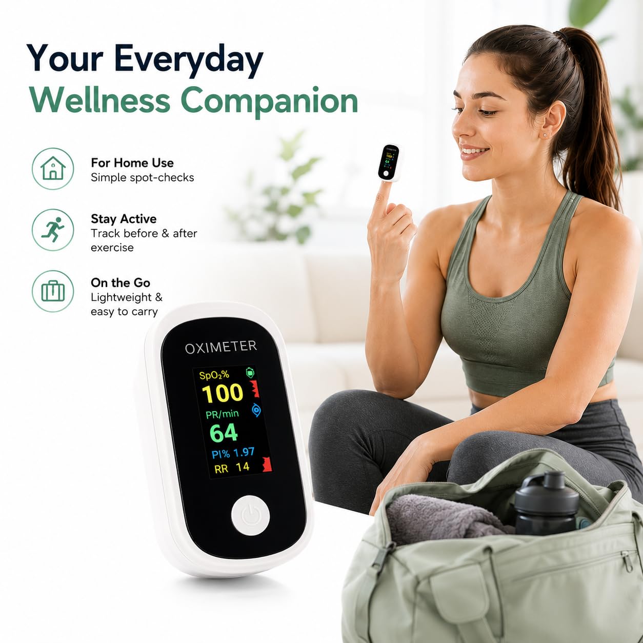 Pulse Oximeter - Monitor SpO2 & Heart Rate -2