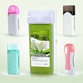 Liddy Dance Hair Removal Wax, Wax Refill, Soft Wax Roller Cartridge for Roll on Waxing Kit, Aloe Depilatory Rolling Wax for Sensitive Skin, 4 Pack (14.1 OZ)