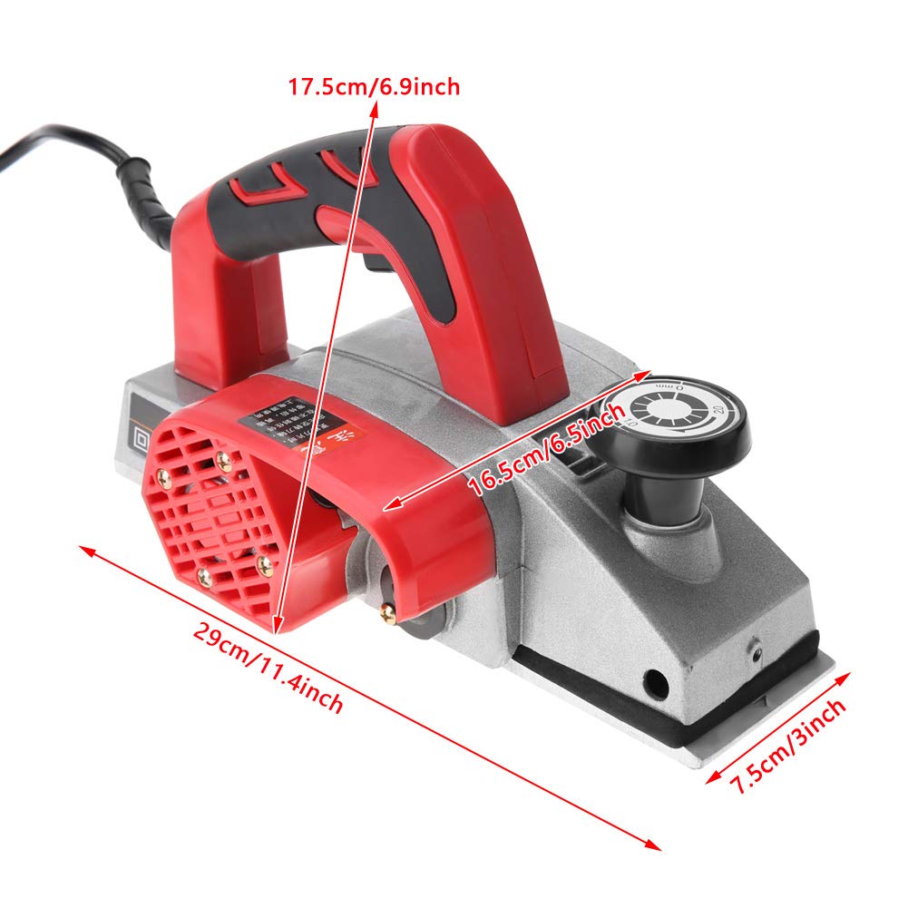 Pialla Elettrica, Pialla da 800 W 220 V/50 Hz Pialla Per Legno Pialla a Mano Pialla a Spessore Pialla da Banco Per La Lavorazione del Legno(EU Plug)