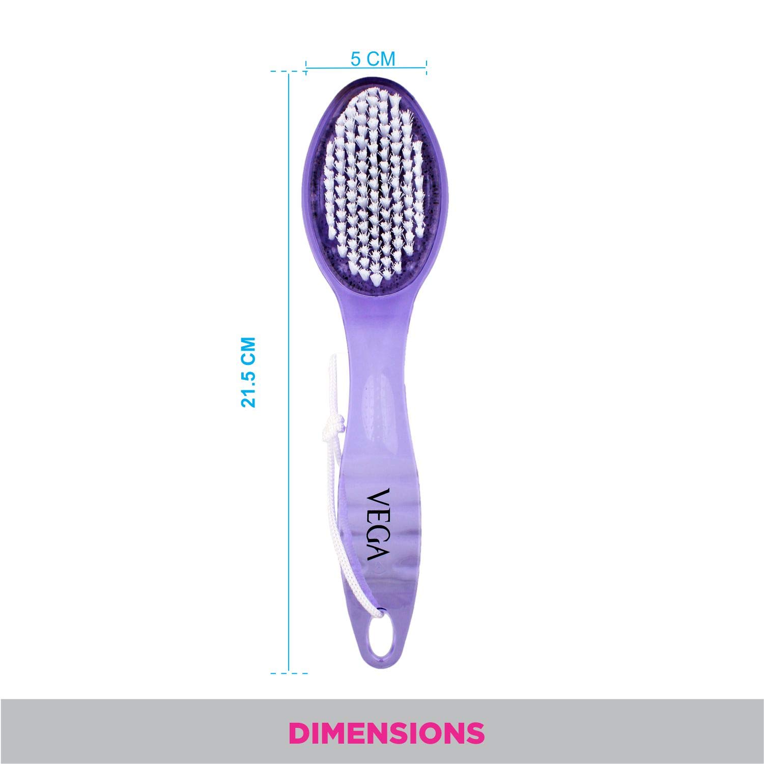 VEGA Pumice Foot Tool Stone/Nail Brush with Handle, Color May Vary & Large Nail Clipper (Black) (LNC-03) 1