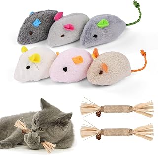 vsshe Catnip Sticks, Pack of 6 Catnip Mouse Toy, 2 Pieces Matatabi Cat Sticks, Catnip Toy, Catnip Teeth, Cat Toy for Cats, Dental Care, Naturally Safe product image