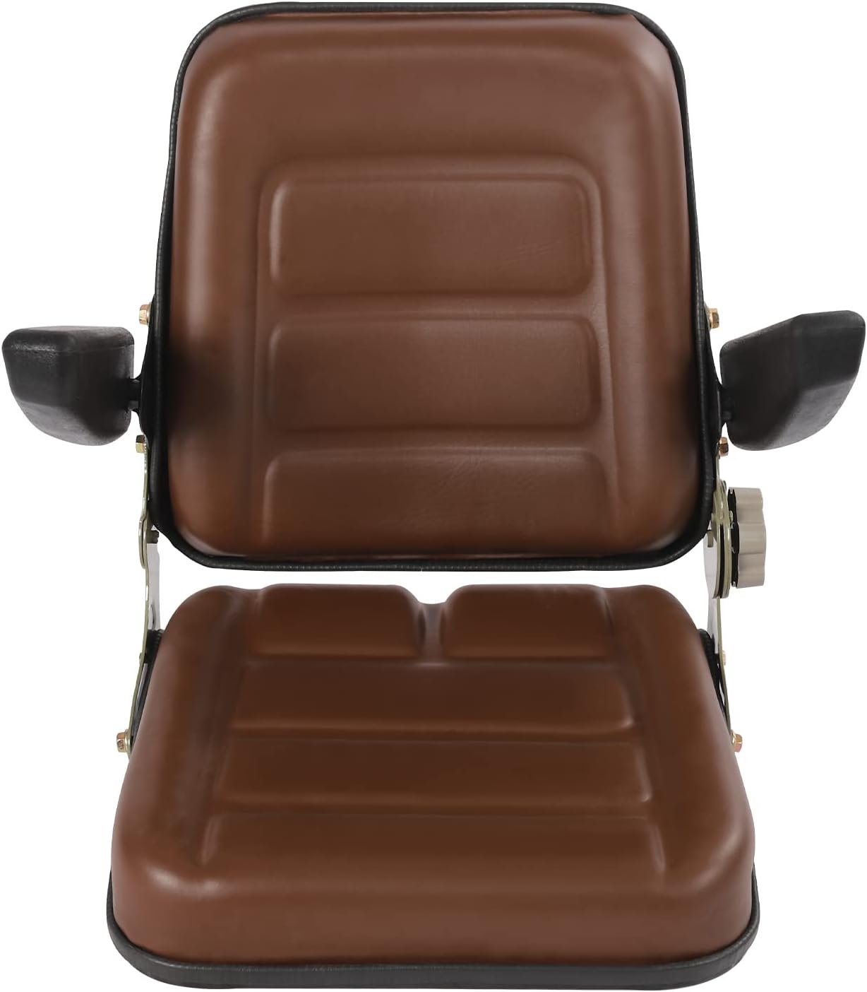 KenSyuInt Tractor Seat with Armrest,Tractor Seat Suspension,Universal Fold Down