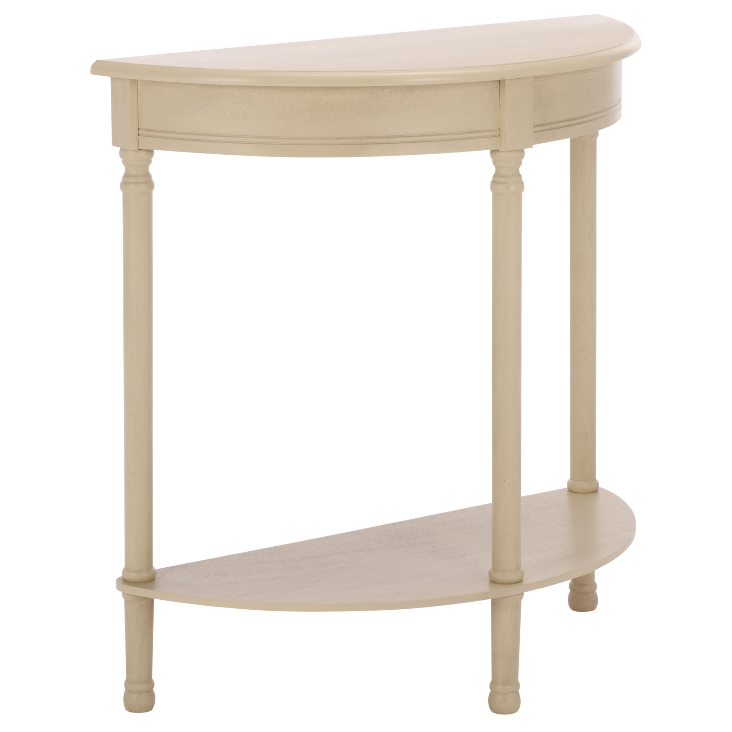 SAFAVIEH Furniture - Tinsley Half-Round Console Table - Sand - Solid Wood - Farmhouse Demilune Design - Ideal for Entryway, Hallway, Living Room, 28"