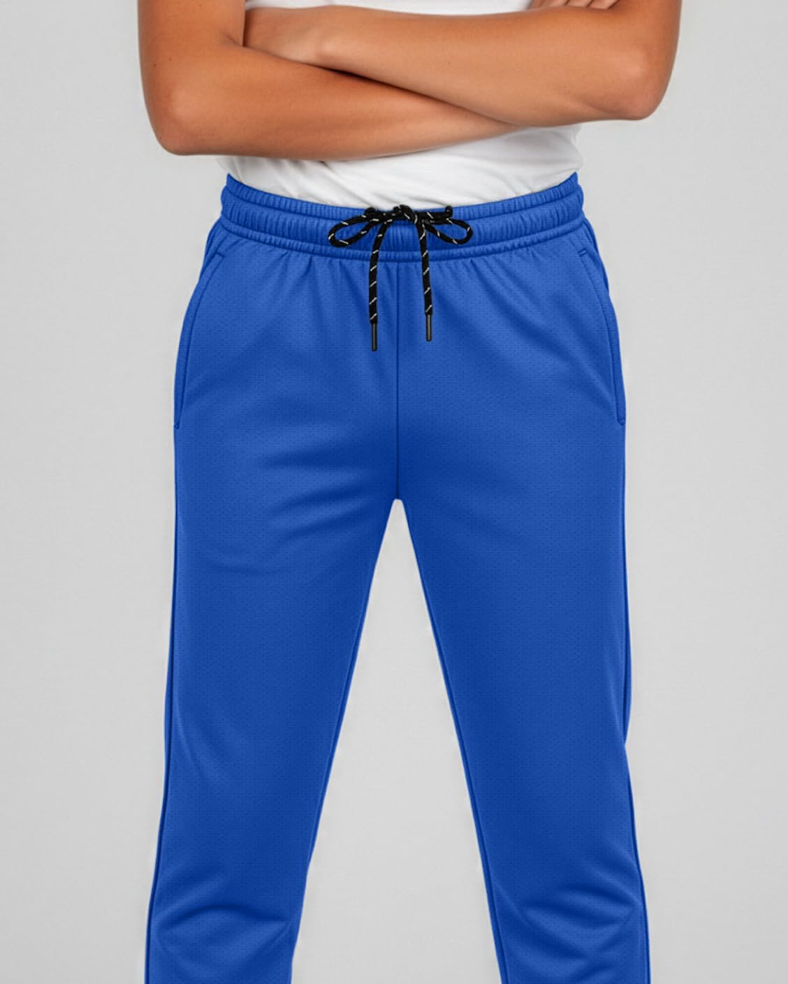 Real Essentials 3 Pack: Boy's Mesh Jogger Sweatpants - Youth Kids Baseball Football Athletic Pants with Pockets - Image 4