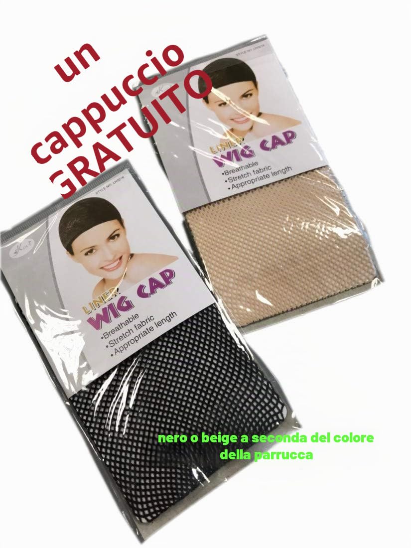 Prettyland Parrucca da donna liscia corta opaco naturale caschetto Bob per la vita di tutti i giorn marrone-nero C353