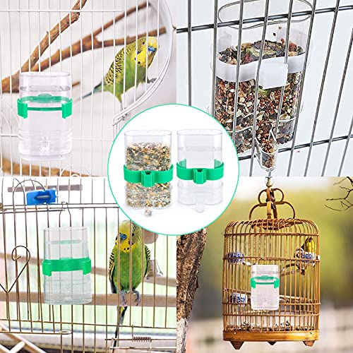 Distributore d'acqua Gabbia per Uccelli 3 Pezzi