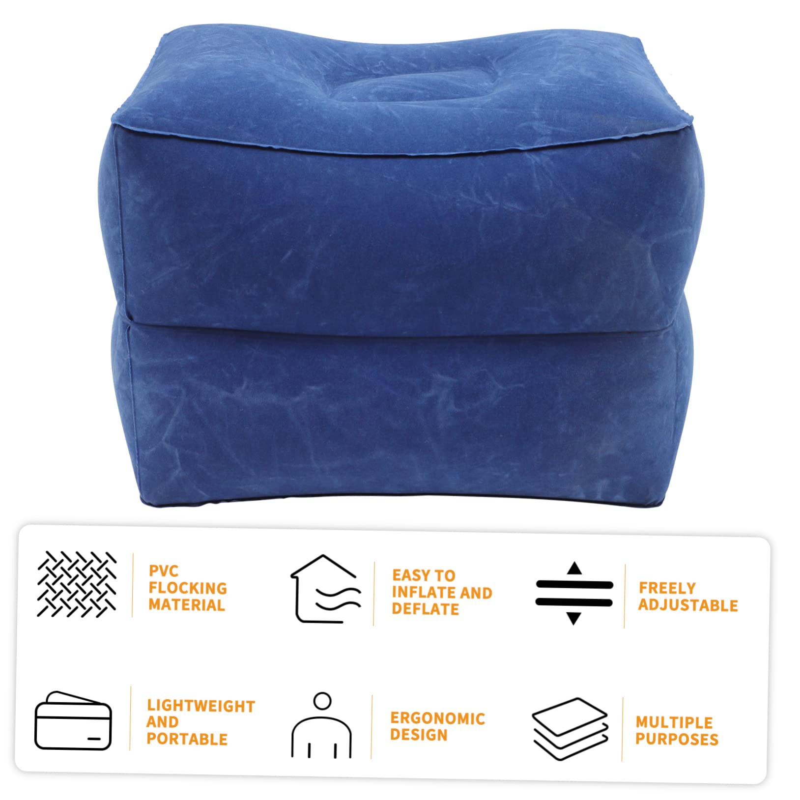 Gogogmee 1 Set Floor Mat Sleep Flights Leg Pillow Car Pillows Travel Foot Rest Pillow Airplane Bed for Bed Pillow Car Pillow Car Mats for Cars Flocking PVC Office Car Bed to Sleep