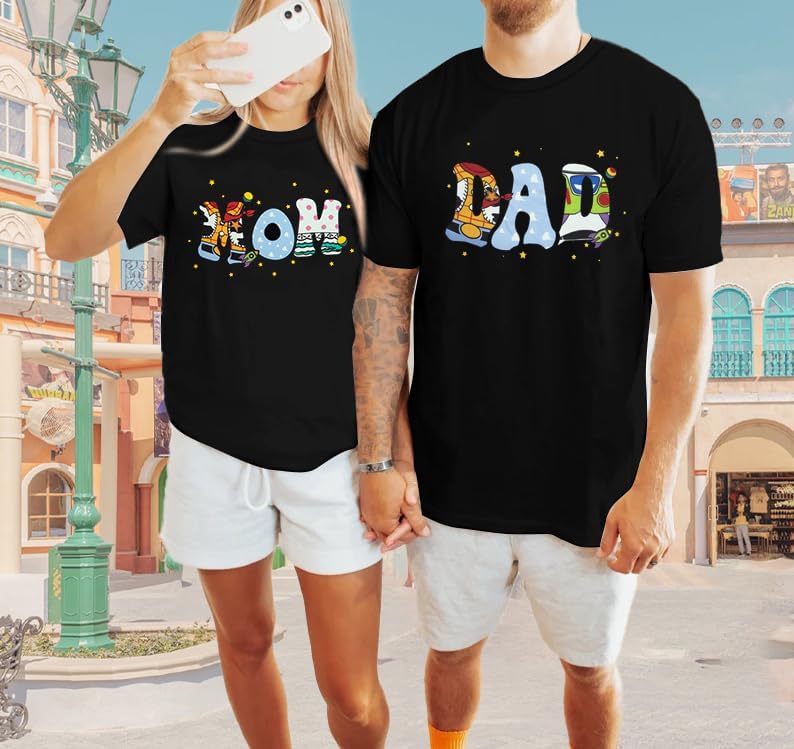 Mouse Dad Shirt Mom Shirts Magical Family Matching Outfits Mom and Dad Graphic Tees Mother Day Tshirt - Image 3