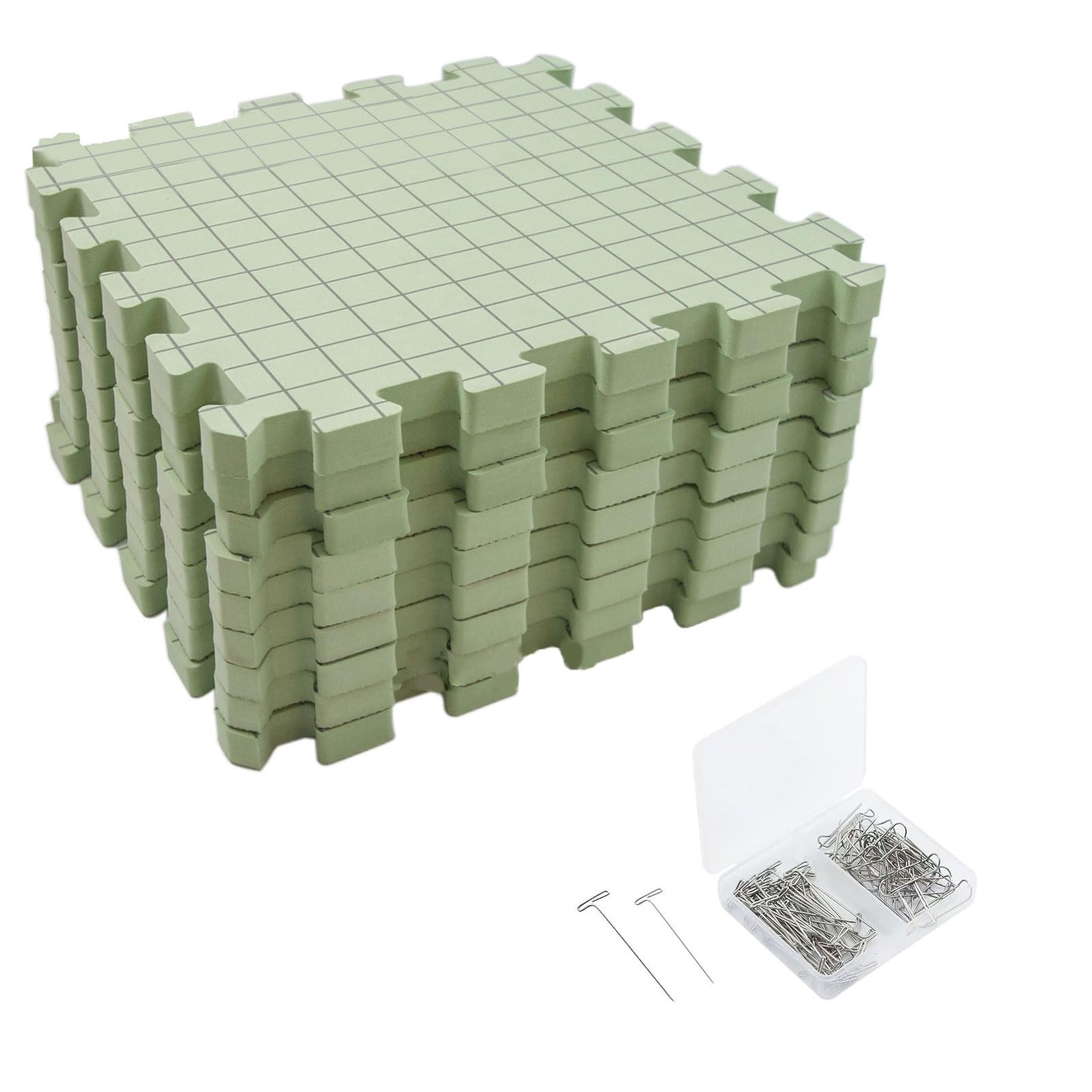 Tapis de blocage pour tricot - Grilles épaisses - Tapis de blocage au crochet avec grilles de blocage - Outil de couture