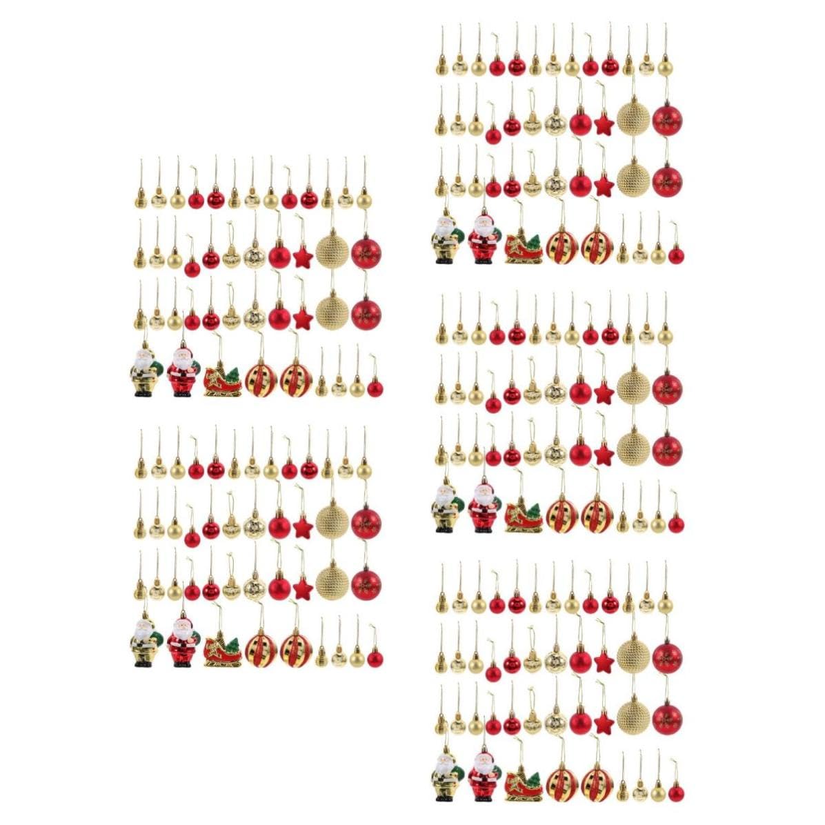 Toyvian 360 Pezzi Palline Natalizie per Albero di Natale, Rosso