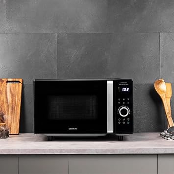 Cecotec GrandHeat 2500 Flatbed Touch Black Digital Microwave, 800 W, Capacity 25 L, Touch Control Panel, 8 Preset Functions, Timer, Safety Lock