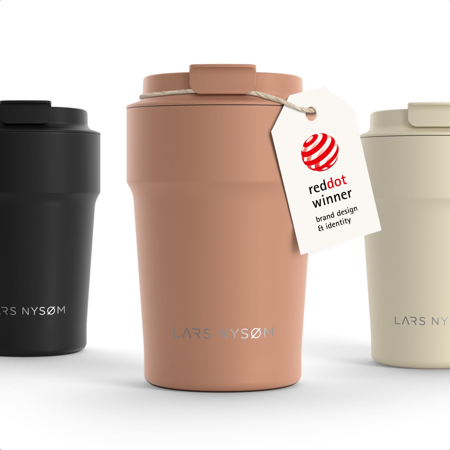 LARS NYSØM Coffee Cup Travel Mug 380ml - Coffee Travel Mug Leakproof Lid — image 1
