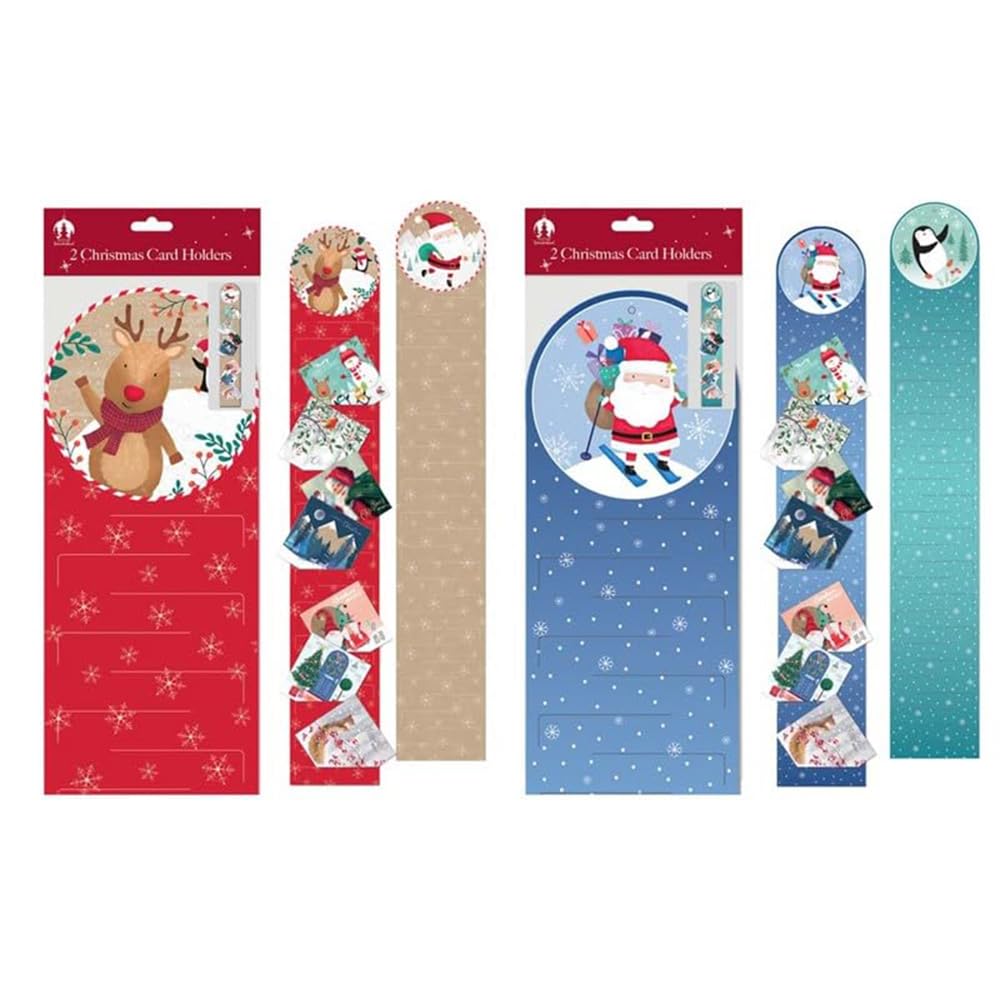 Tallon Multi 4 Cute Christmas Xmas Card Holders (Each Holds 30 Cards)