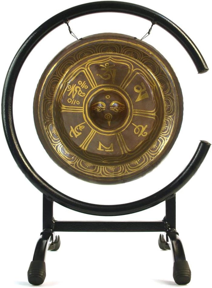 Tibetan Rising Gong on Stands 10.5" on High C Stand