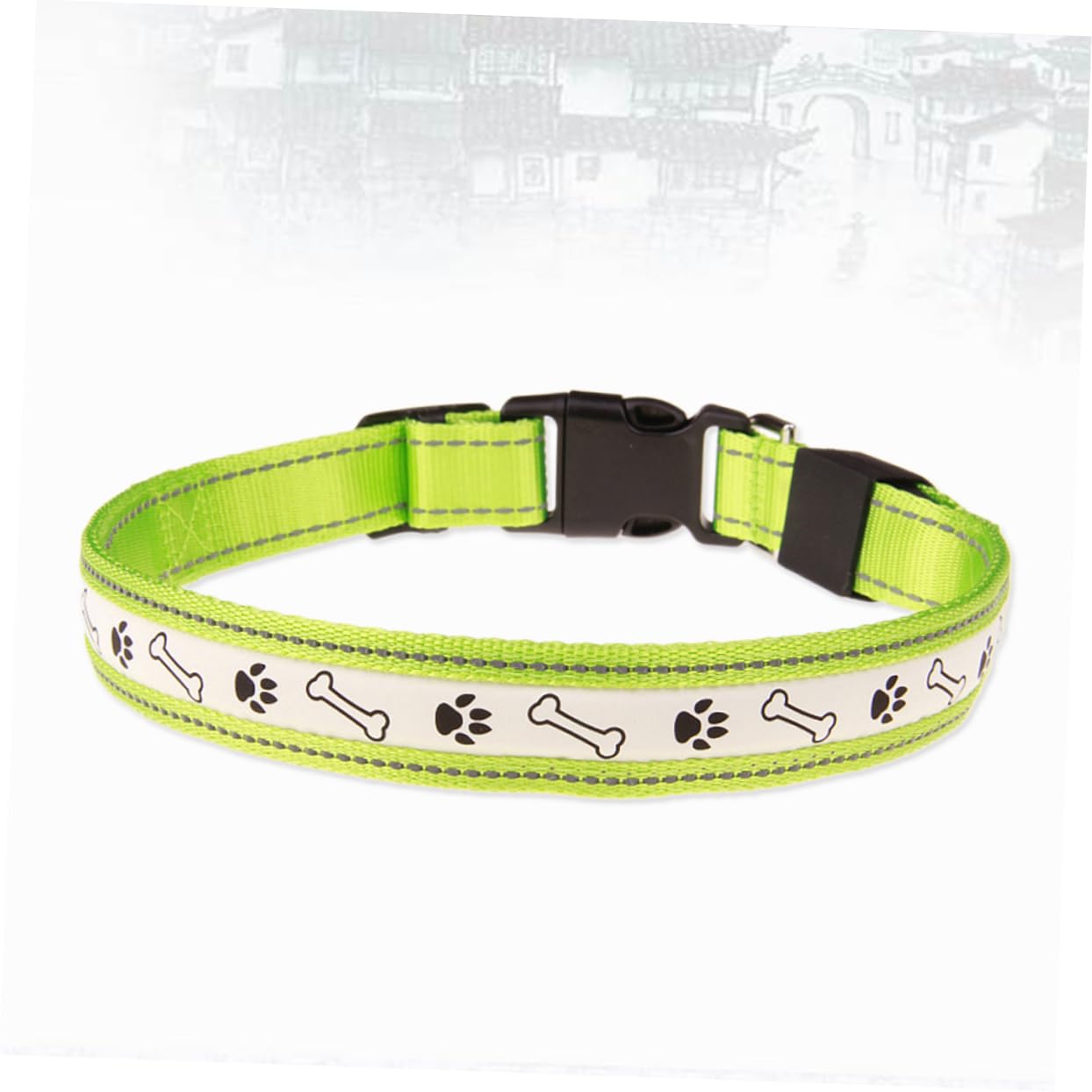 Kisangel 3stücke -hundehalsband Mit Aufladbarem Licht Verstellbar Und Hochsichtbar Für Nächtliche Grünes Design Sicher Für Ihr Haustier