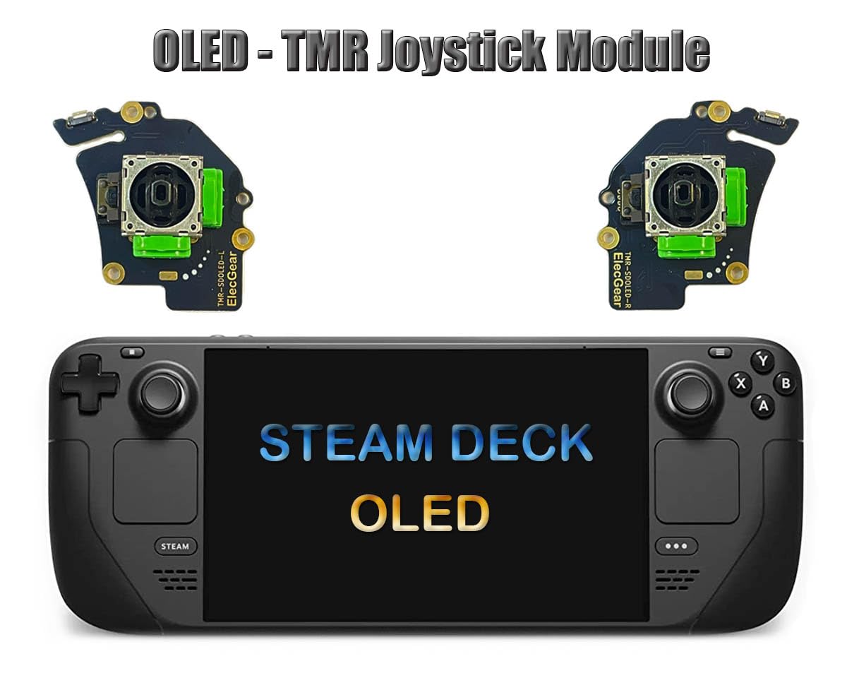 ElecGear Módulo de Reemplazo de Joystick TMR para Steam Deck OLED, Conjunto de PCB con Calibración de MCU y Joysticks Anti-Drift Izquierdo y Derecho con Tecnología TMR – (Edición OLED)