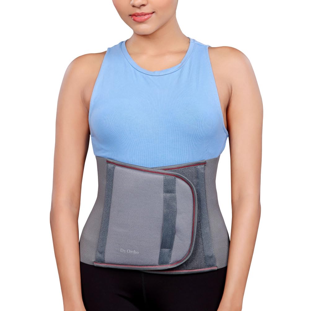 Dr.Ortho Abdominal Belt for Women, Post C-Section Surgery, Maternity Waist Support After Delivery, Tummy Reduction, Belly Support Belt Grey (XXL)-image-21